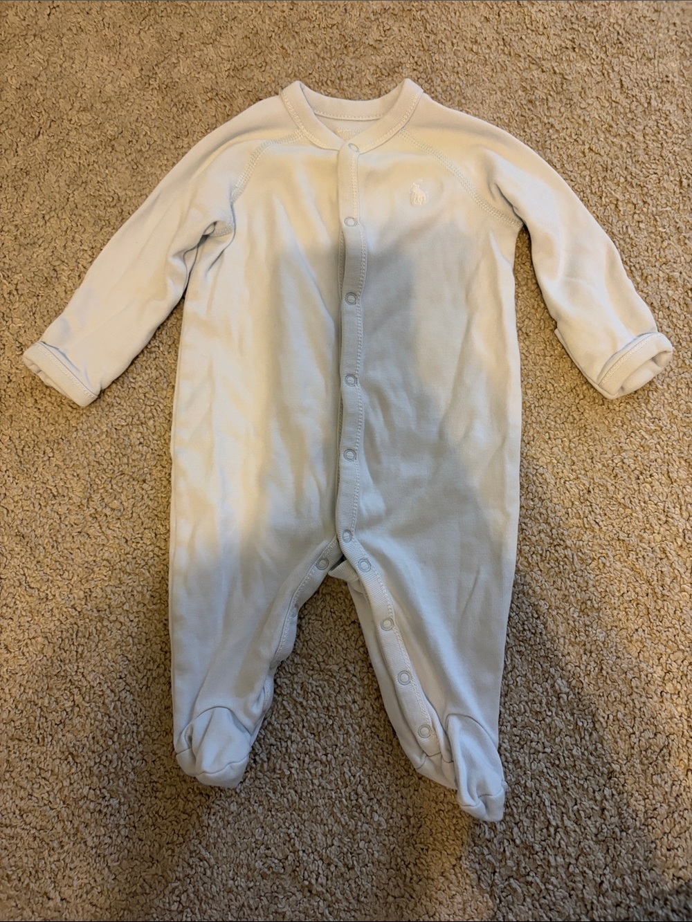 Ralph Lauren Very Light blue One-Piece Footed Sleeper